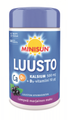 Minisun Kalsium 500 mg + D-vitamiini 10 mikrog 100 purutabl